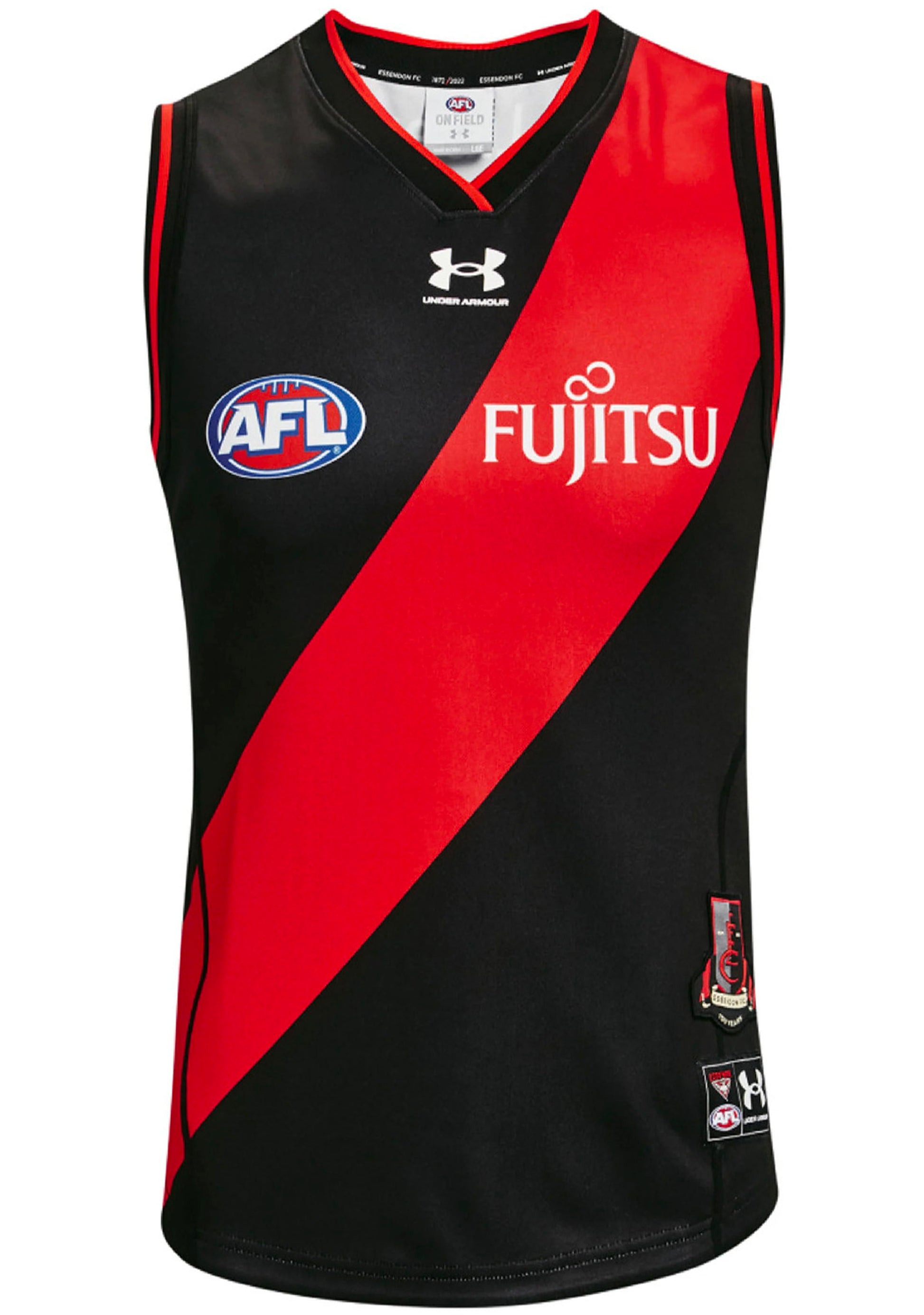 Under Armour Men's Essendon FC 2022 Replica Home Guernsey Black/Red