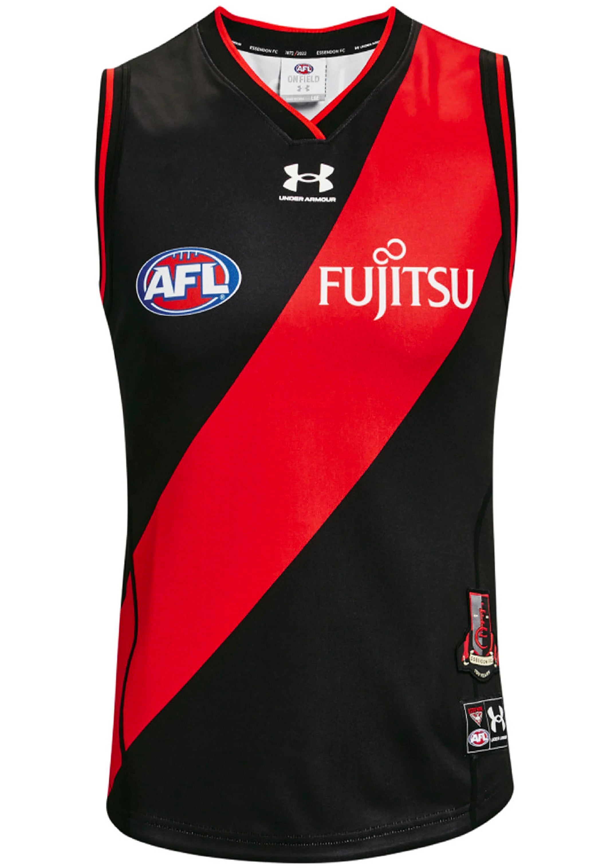 Under Armour Men's Essendon FC 2022 Replica Home Guernsey Black/Red