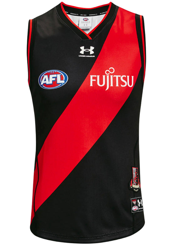 Under Armour Men's Essendon FC 2022 Replica Home Guernsey Black/Red