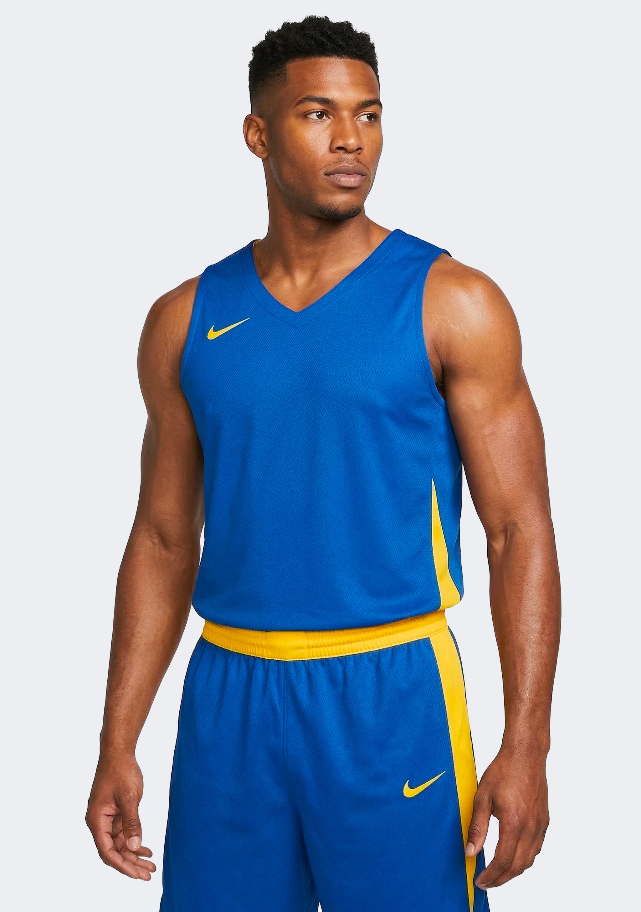 Nike Men's Team Basketball Training Jersey - Royal/Yellow