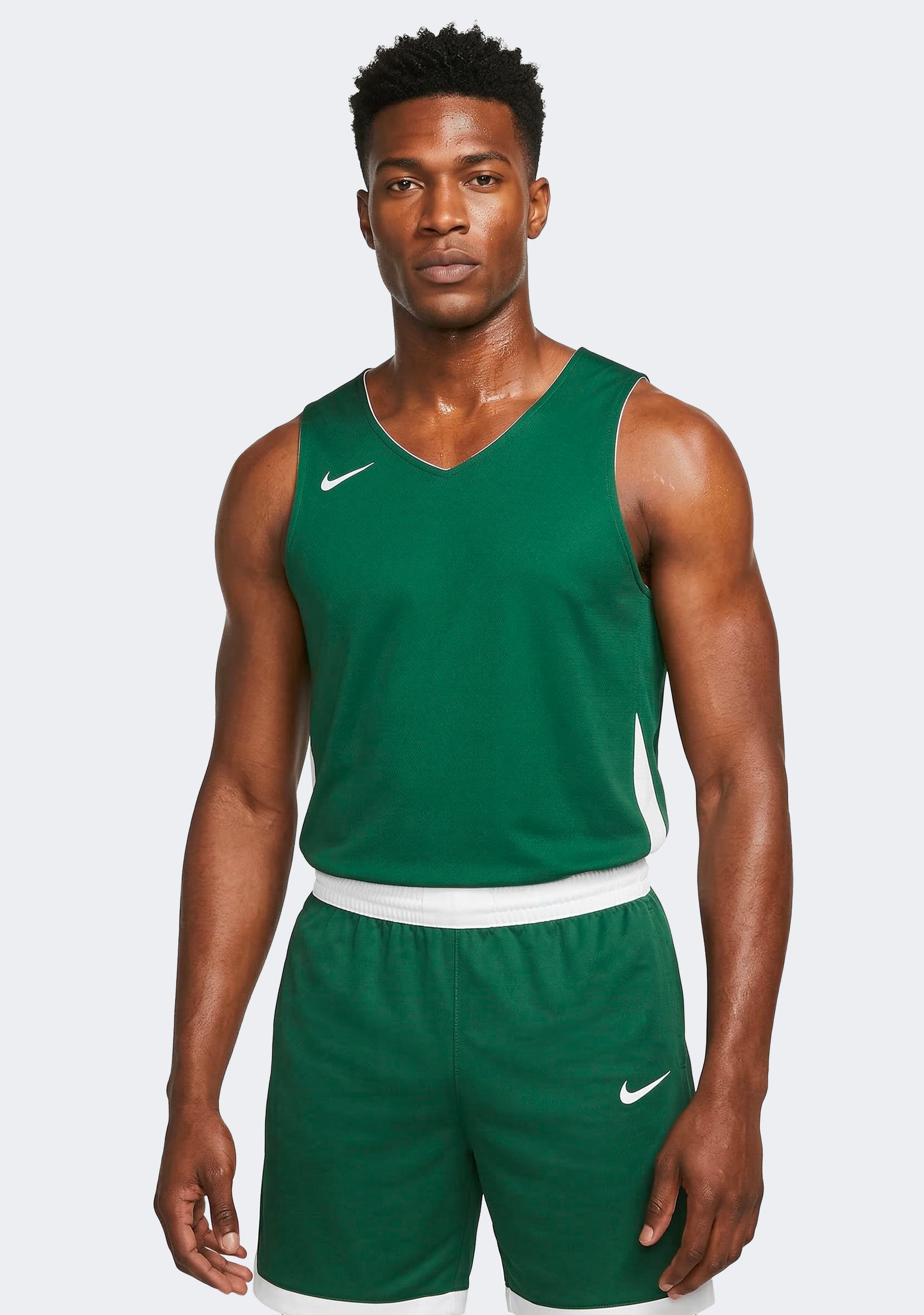 Nike Men's Reversible Basketball Training Jersey - Green/White