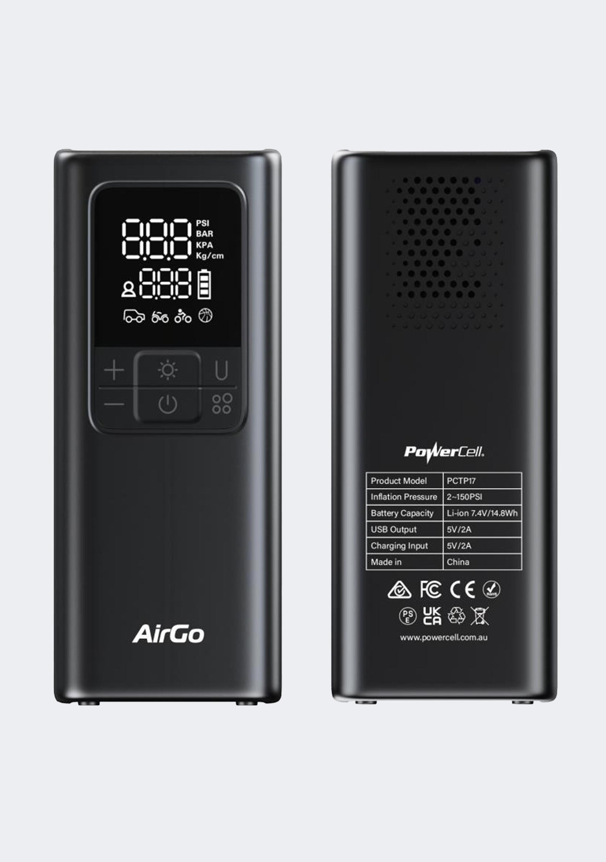 Powercell AirGo Rechargeable Smart Air Pump