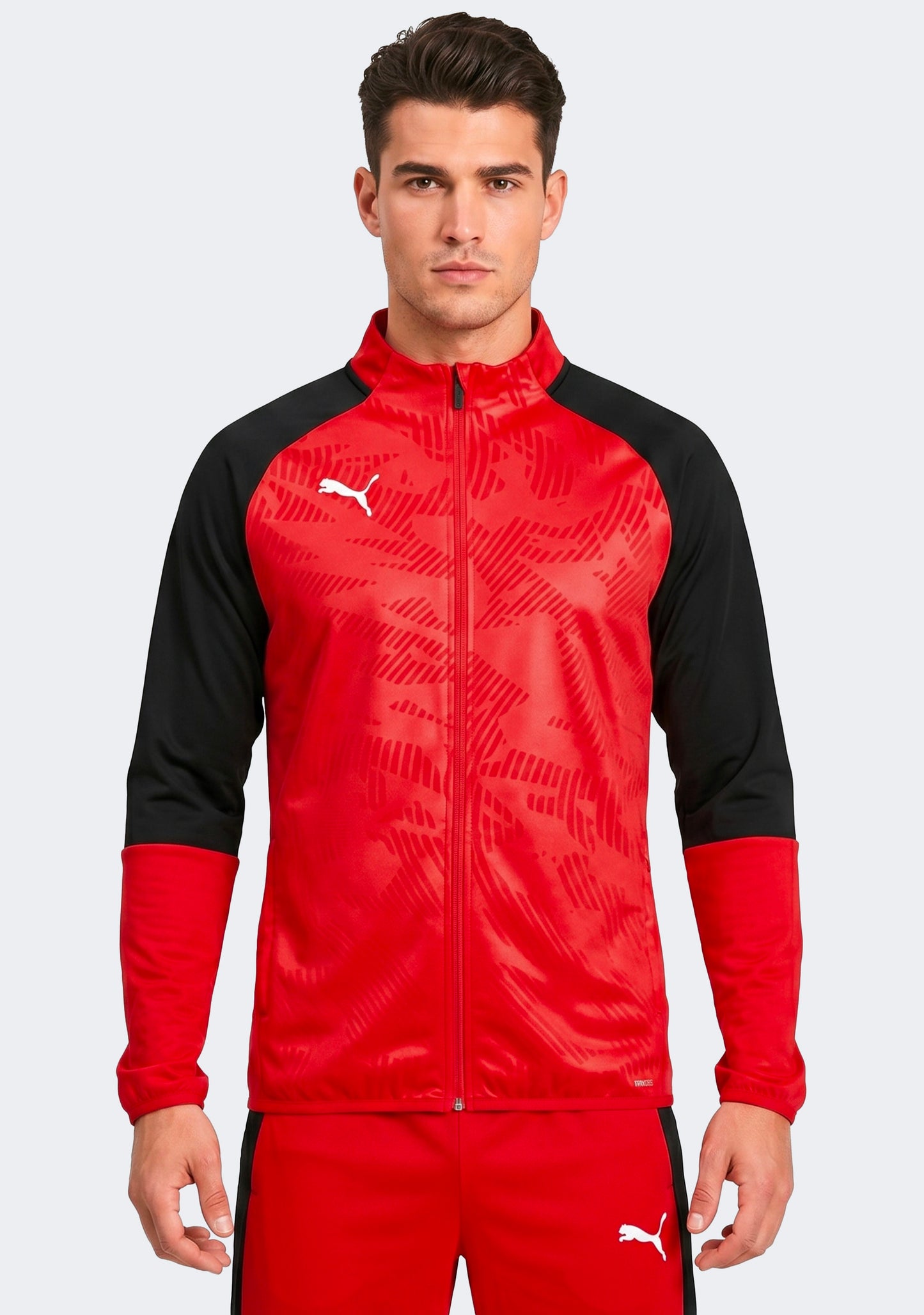 Puma Men's Cup Training Poly Jacket Red / Black