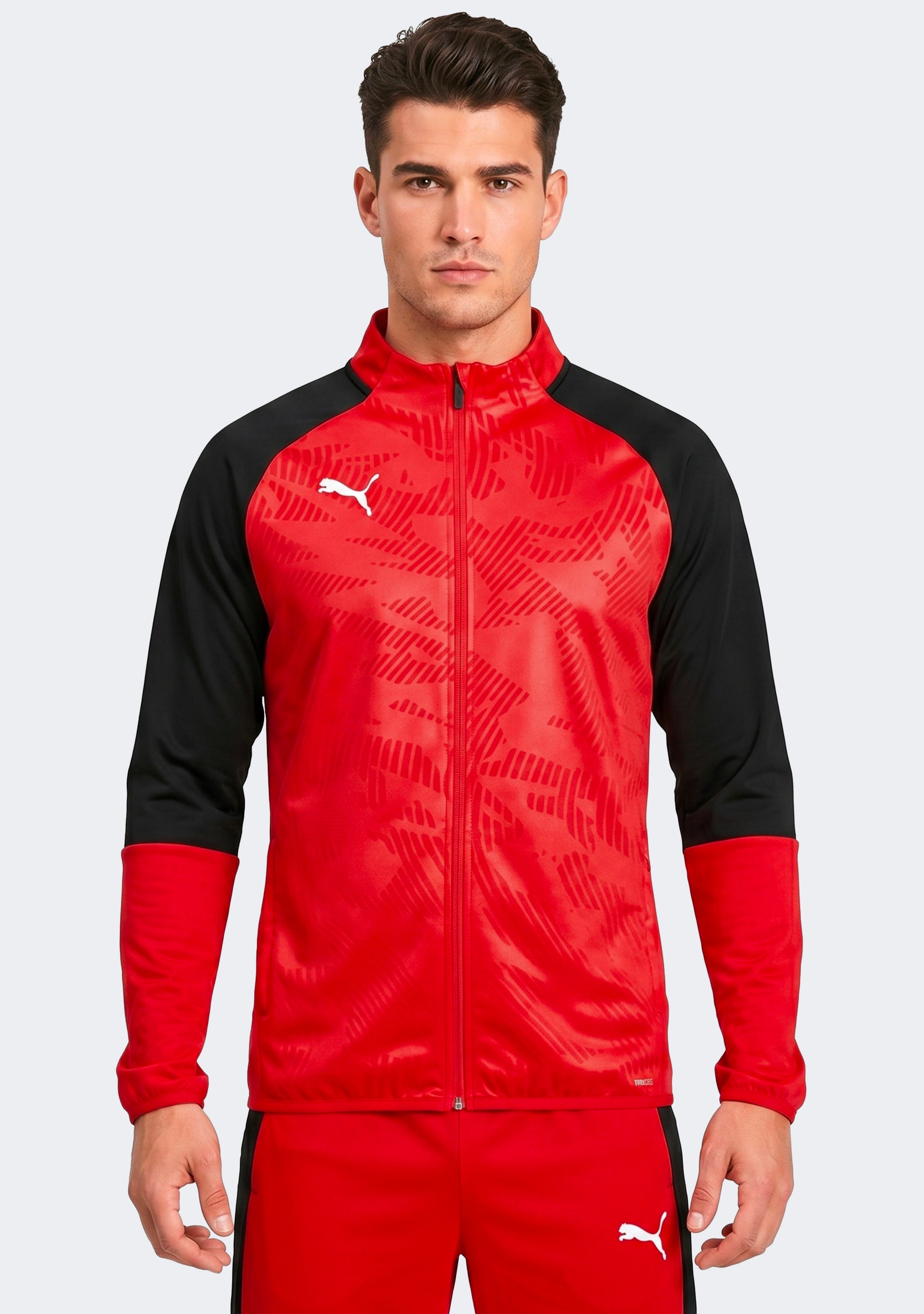 Puma Men's Cup Training Poly Jacket Red / Black