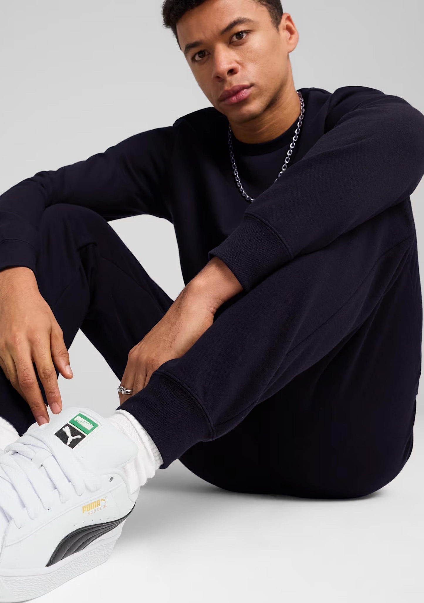 Puma Men's ESS Logo CL Sweatpants Navy