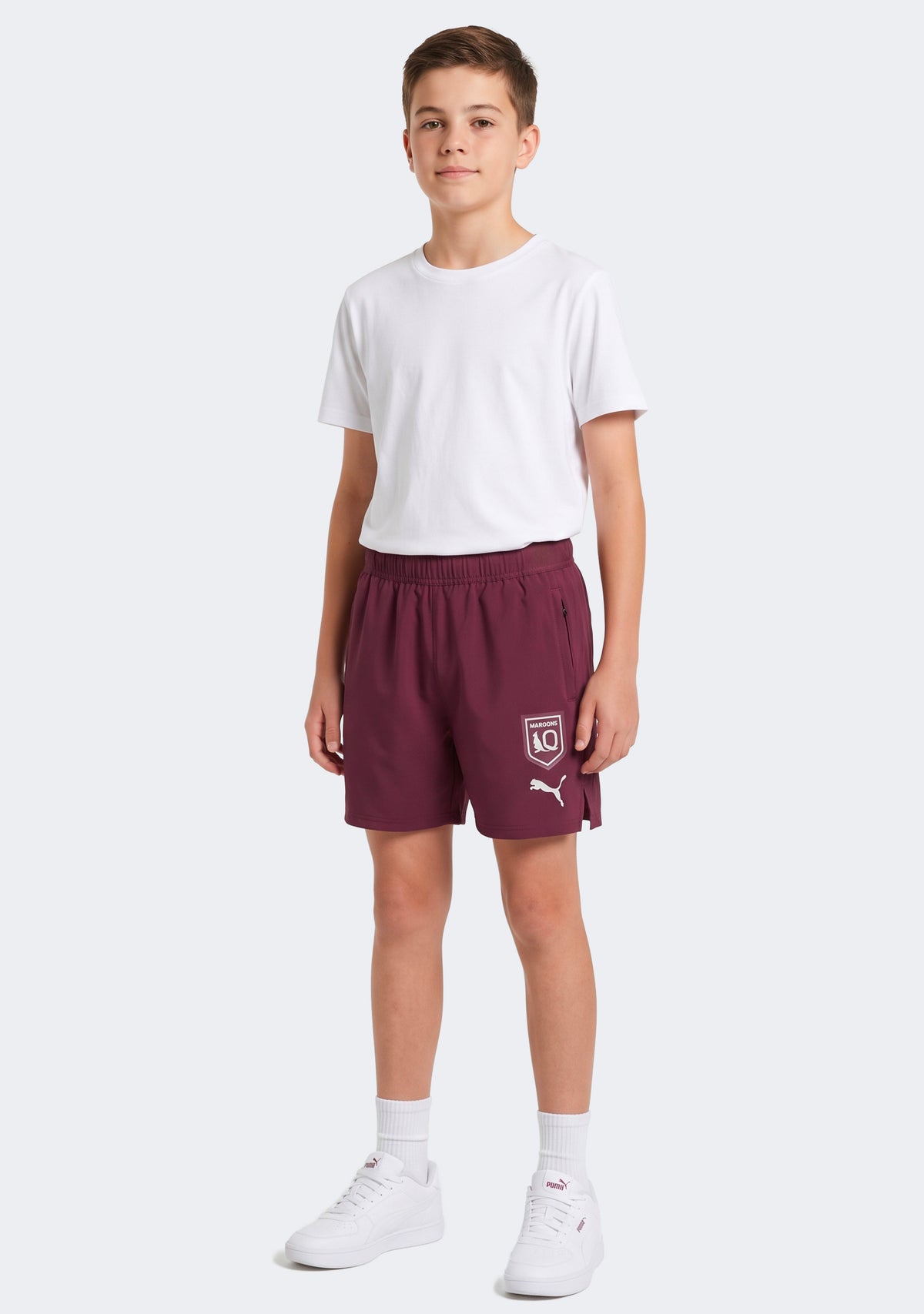 Puma Kids' QLD Maroons 2026 Training Shorts
