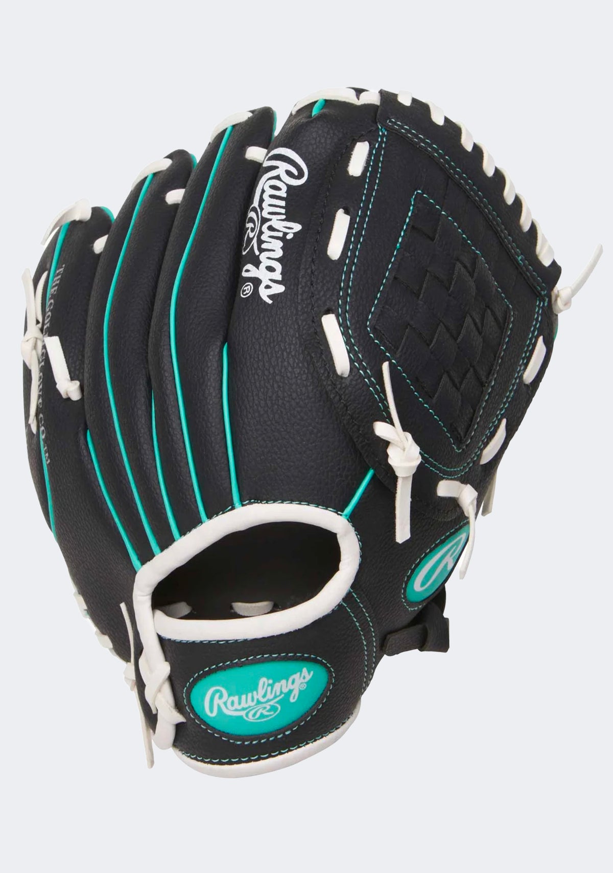 Rawlings Youth Players Series 10" Right Hand Throw Baseball Glove Black/Mint