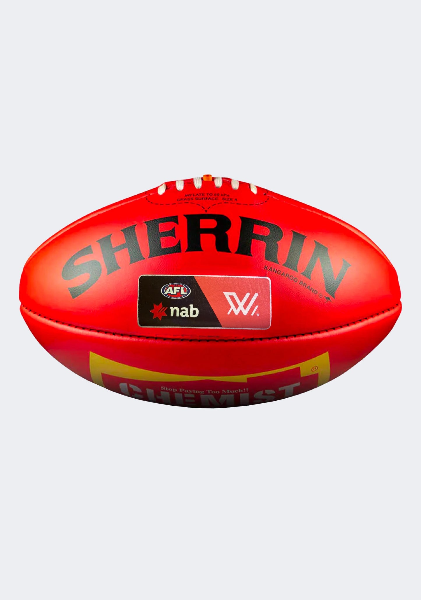 Sherrin KB Red Blemish AFLW Leather Game Ball