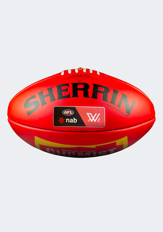 Sherrin KB Red Blemish AFLW Leather Game Ball