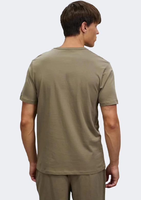 Champion Men's Script Logo Short Sleeve Tee Khaki Green