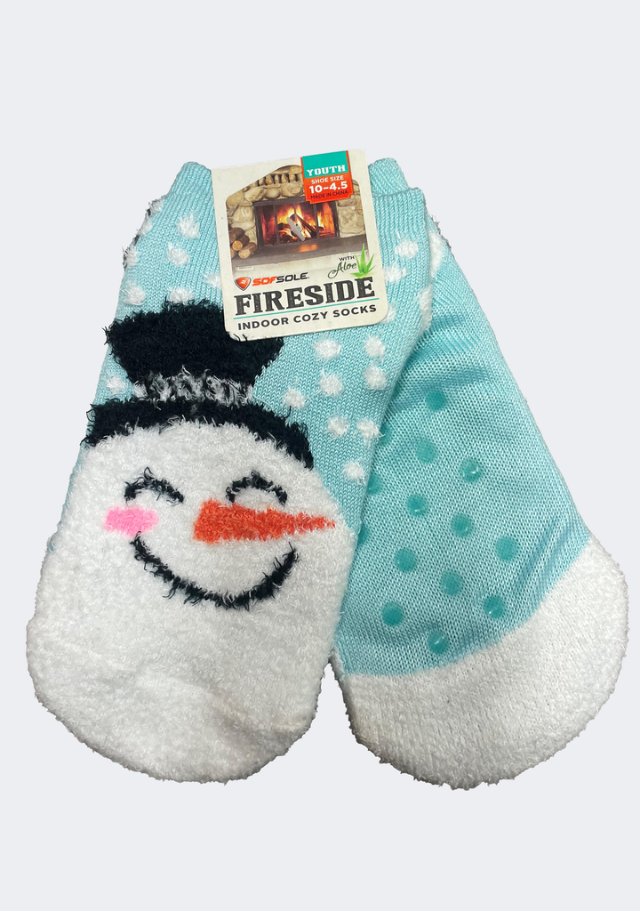 Sofsole Youth Fireside Indoor Cozy Low Cut Socks Snowman