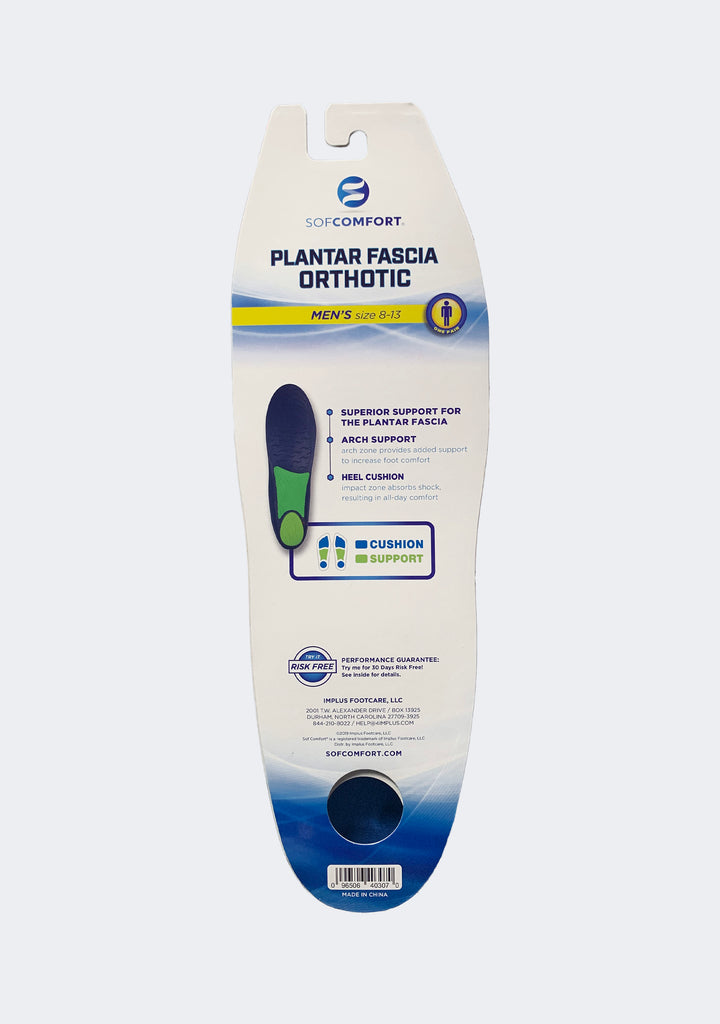 Sof Comfort Men's Plantar Fascia Orthotic