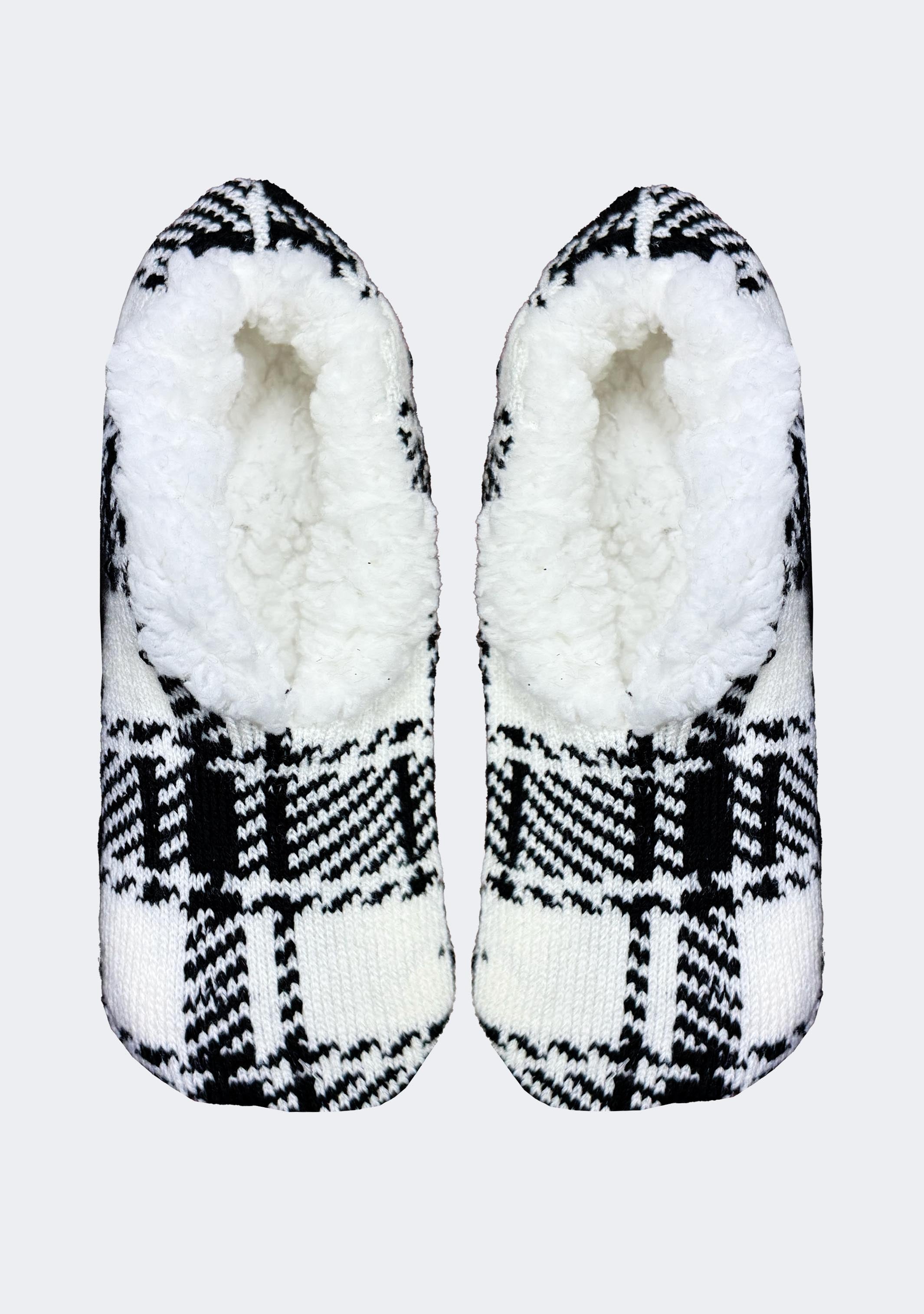 Sofsole Women's Fireside Cozy Slipper Socks White/Black