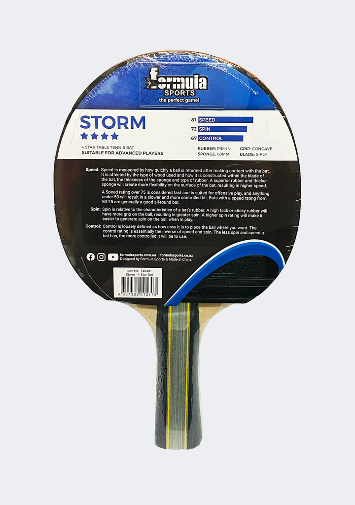 Formula Sports Storm 4 Star Table Tennis Bat