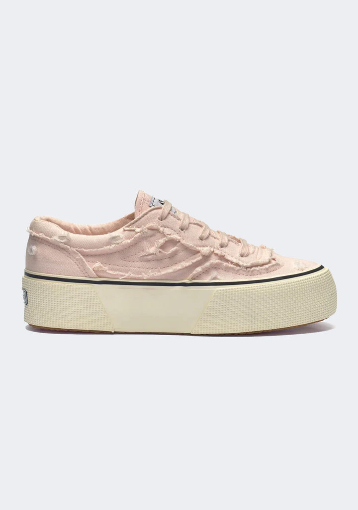 Superga 3041 Revolley Fringed Stone Washed Platform