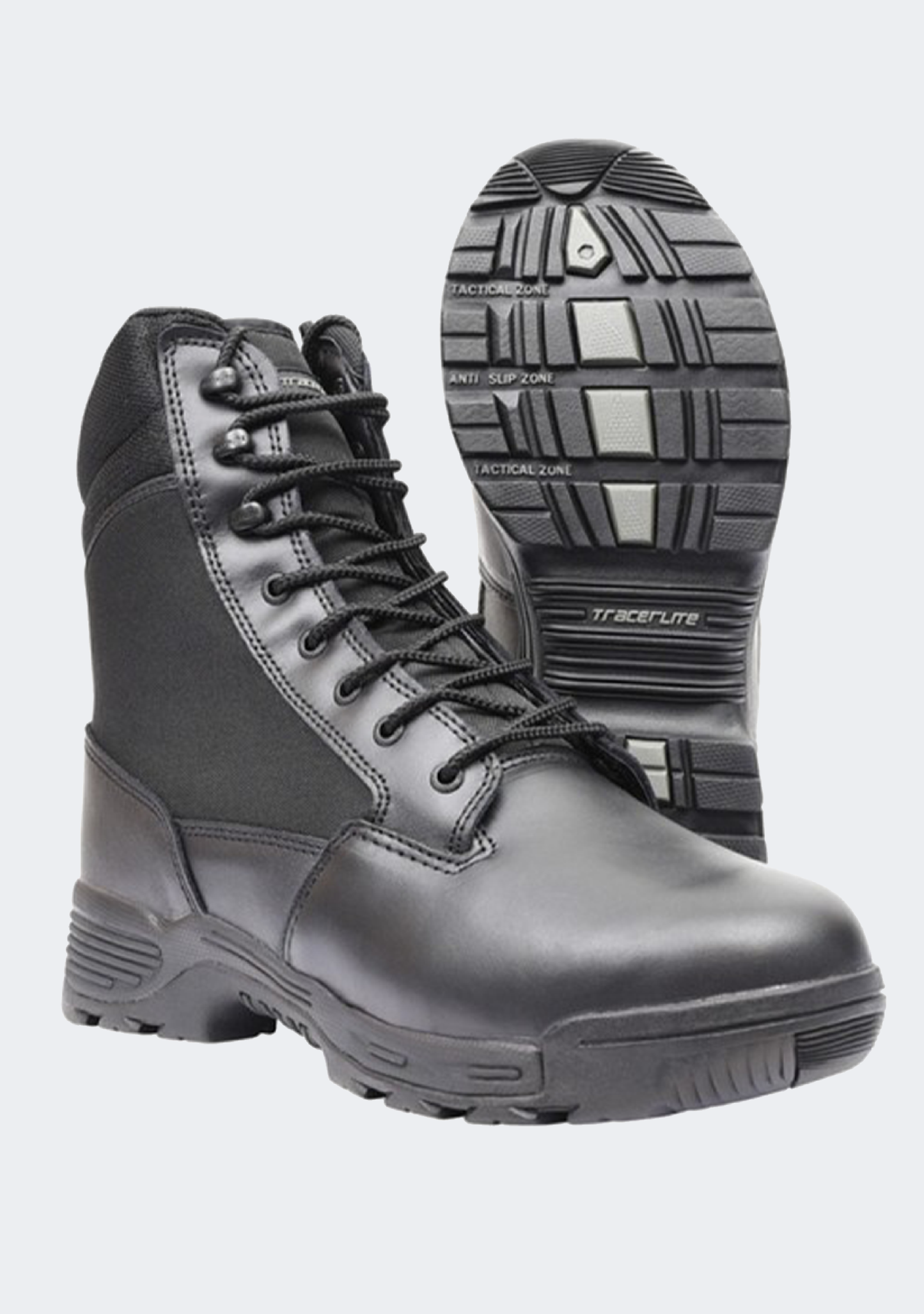 Tracerlite Men’s 8 Inch Leather Cordura Side Zip Boots