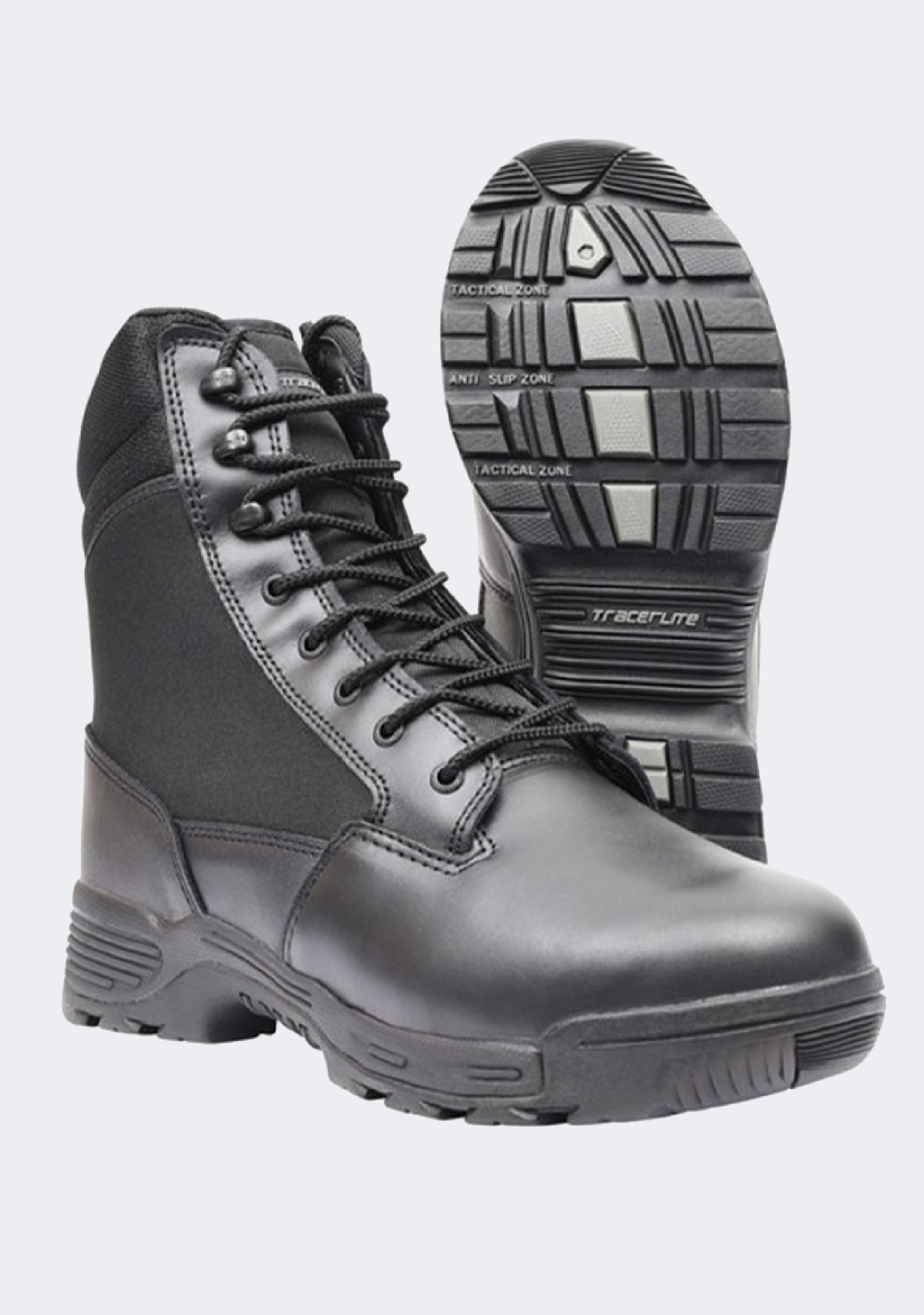 Tracerlite Men’s 8 Inch Leather Cordura Side Zip Boots