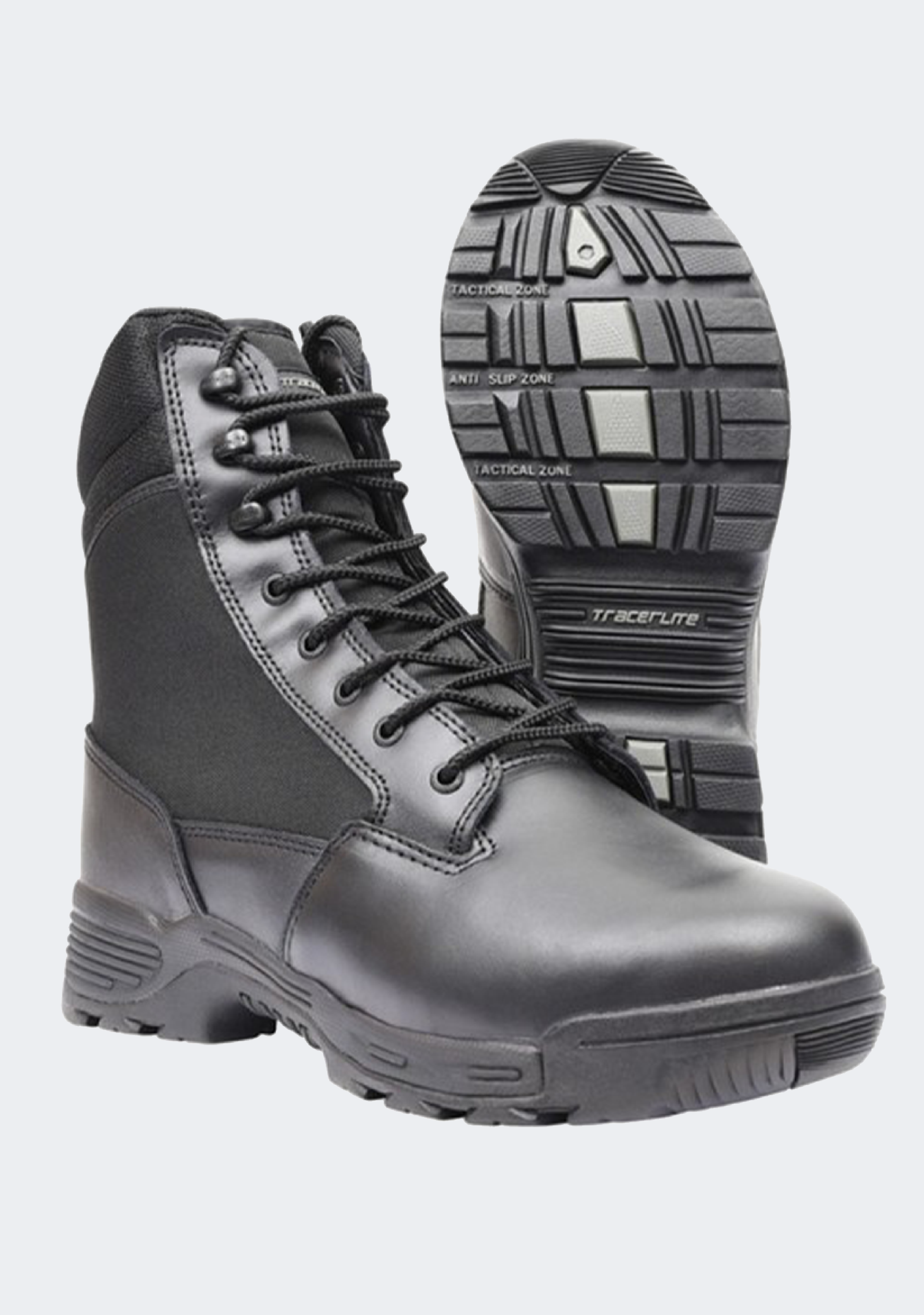 Tracerlite Men’s 8 Inch Leather Cordura Side Zip Boots