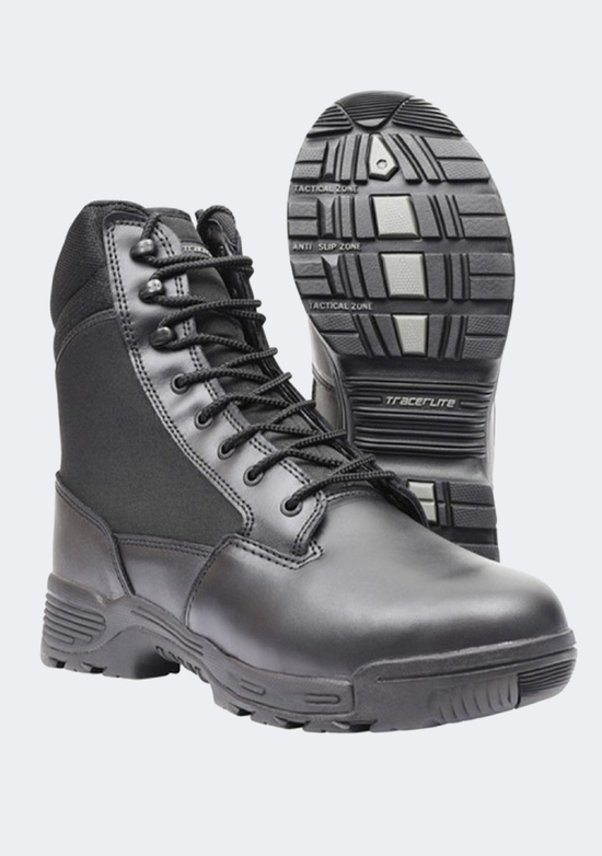 Tracerlite Men’s 8 Inch Leather Cordura Side Zip Boots