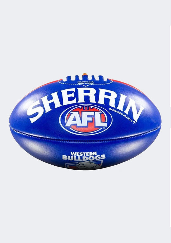 Sherrin Western Bulldogs PVC AFL Team Logo Football