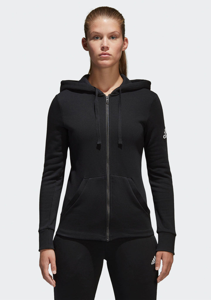 Adidas Womens Essential Solid Full Zip Hoodie