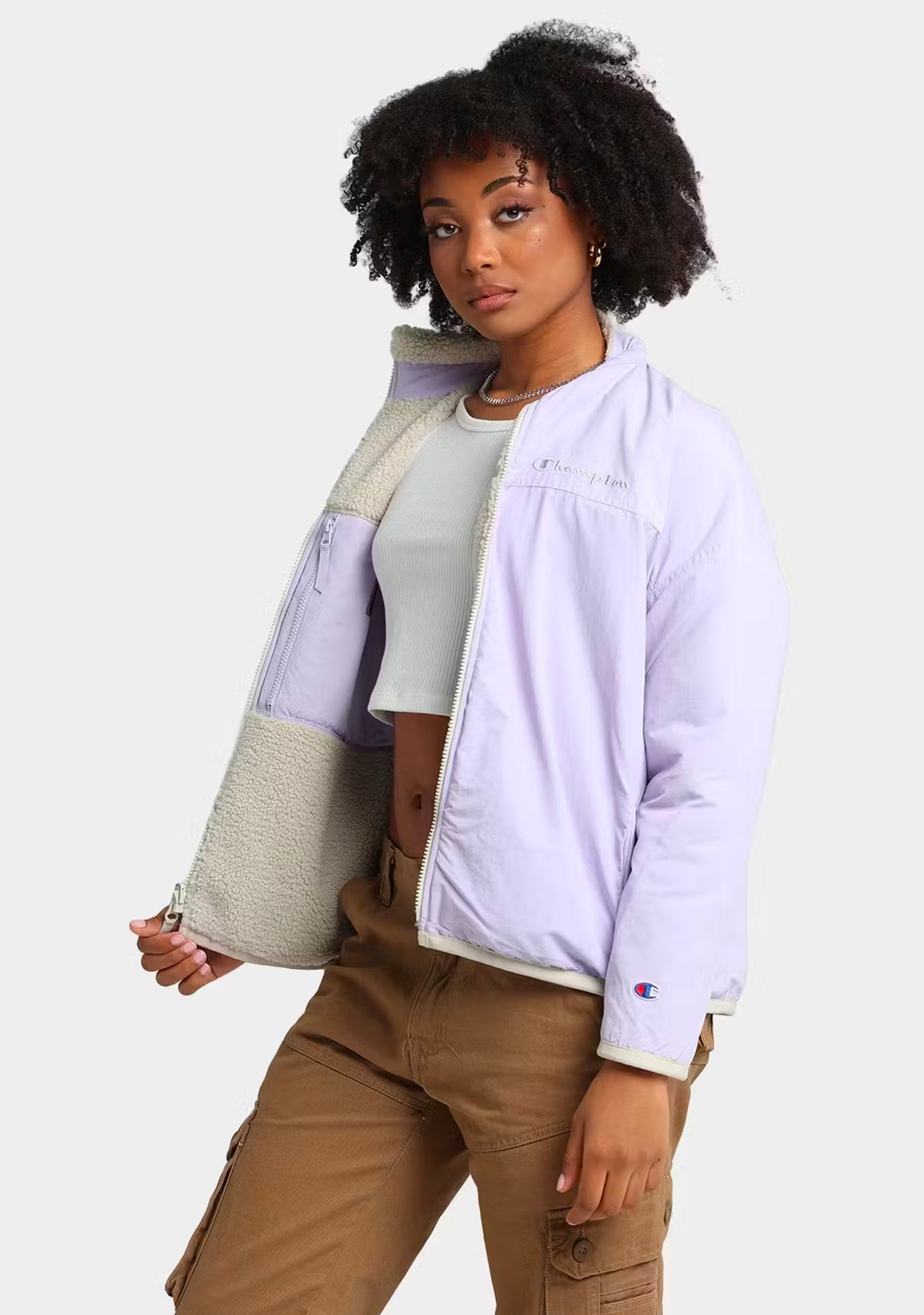 Champion Women's Rib Mix Media Reversible Jacket