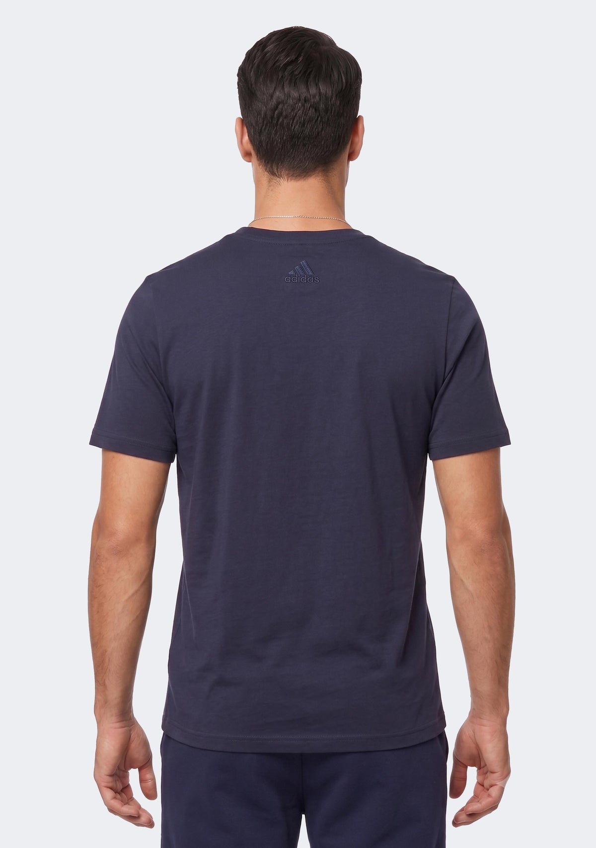 Adidas Men's Essentials Single Jersey Big Logo Tee Navy