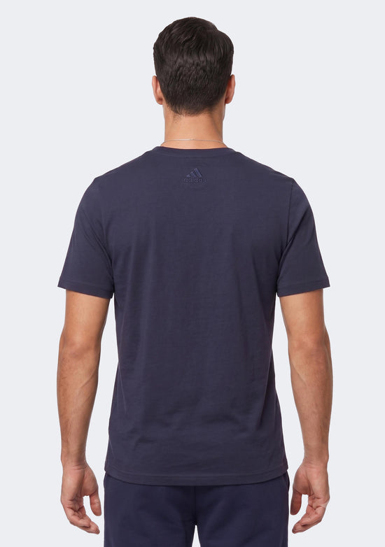 Adidas Men's Essentials Single Jersey Big Logo Tee Navy