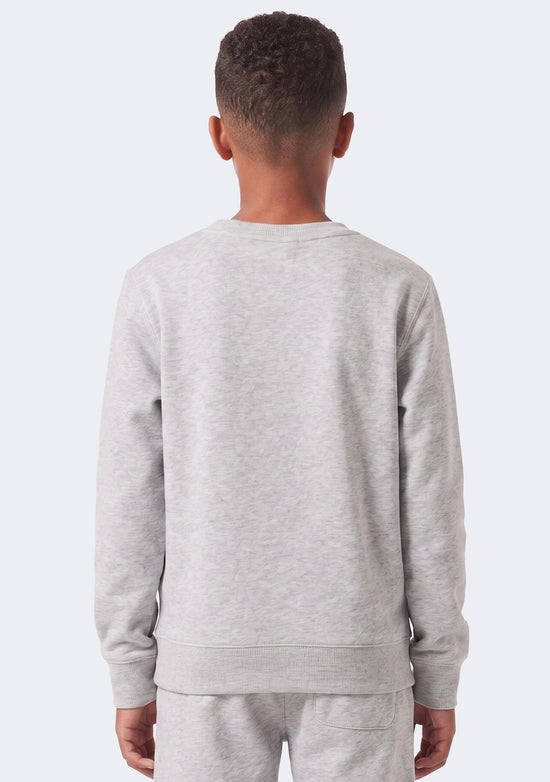 Champion Kids’ Script Logo Crew Oxford Heather