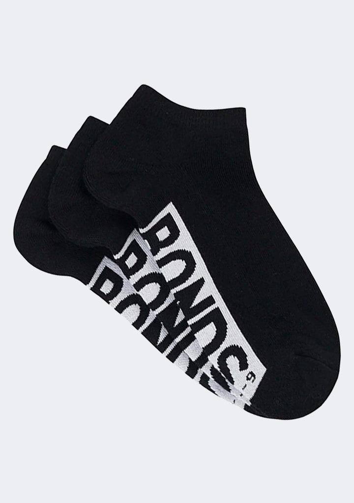 Bonds Men's Cushioned Low Cut 3 Pack Black