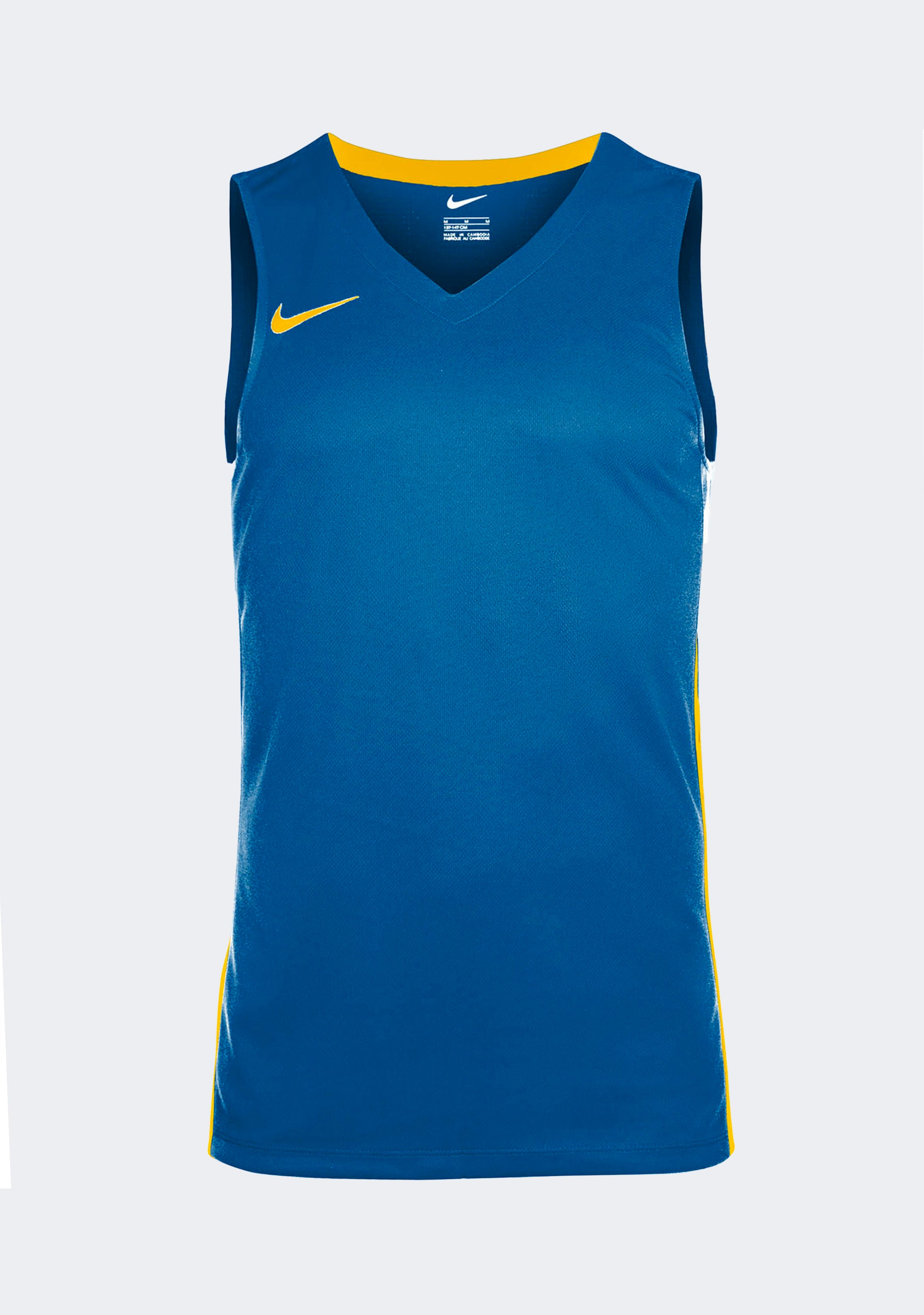 royal blue and yellow nike shirt