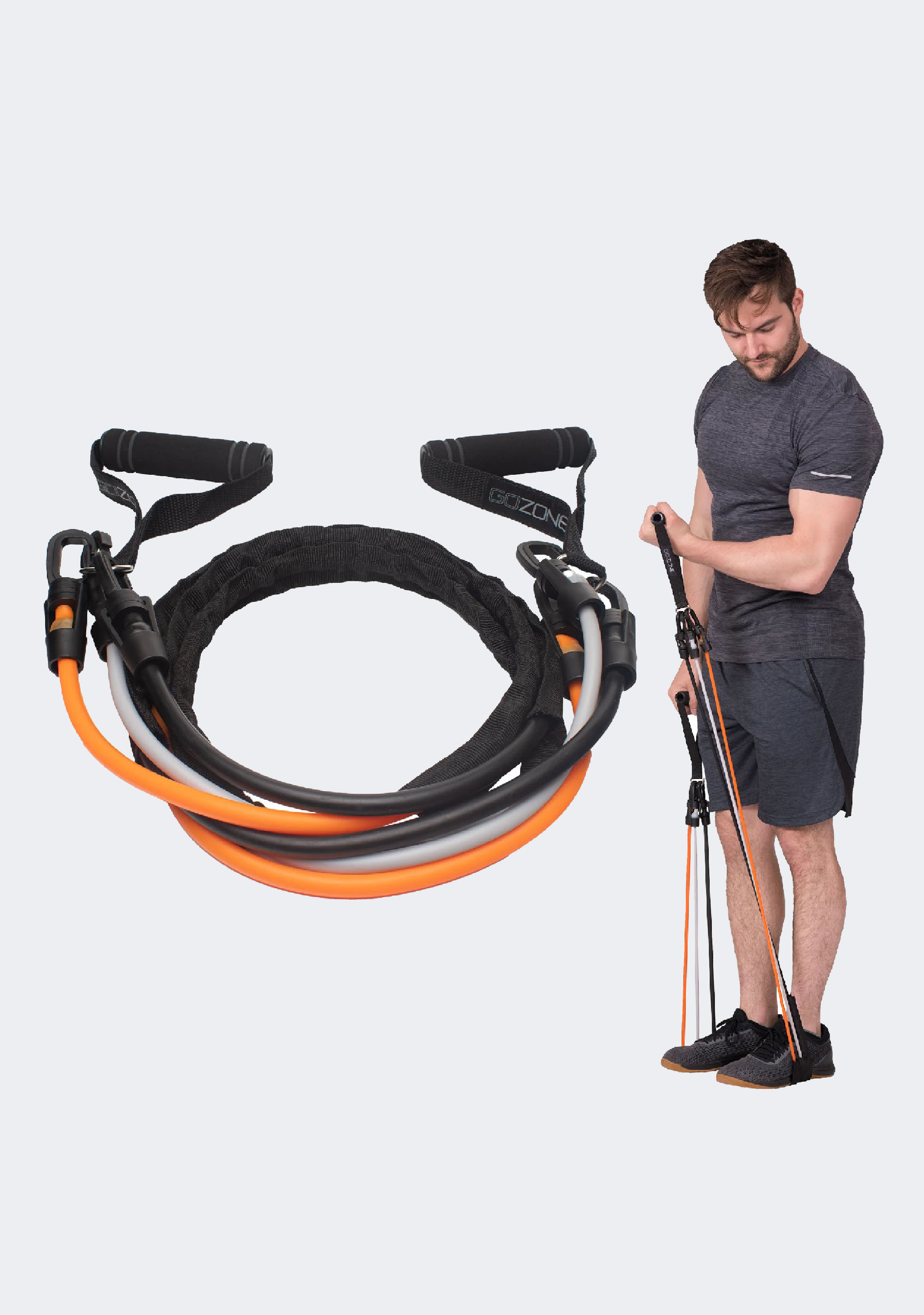 GoZone 3 in 1 Resistance Bands With FREE Light Resistance Band