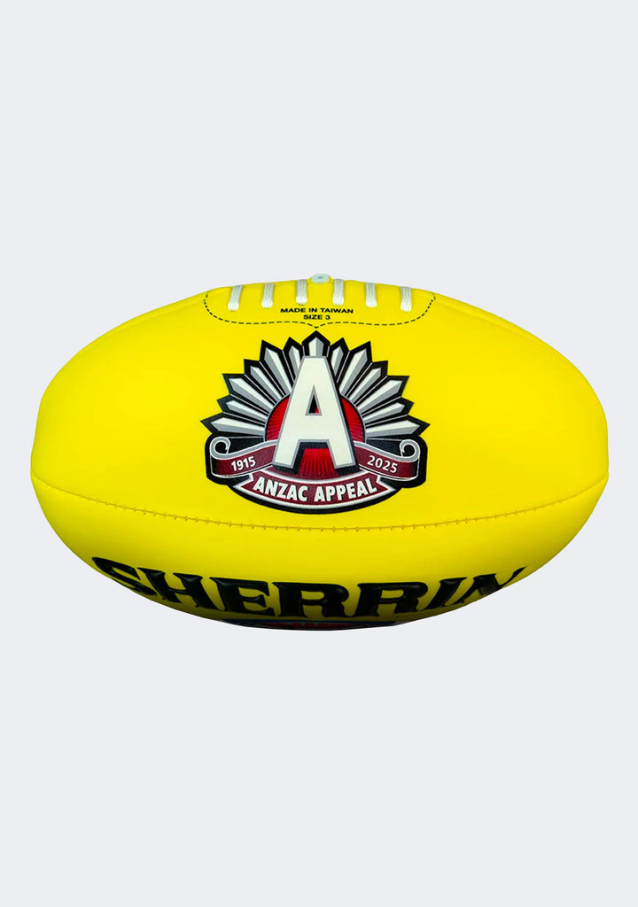Sherrin 2025 ANZAC Day Super Soft Touch Football Yellow