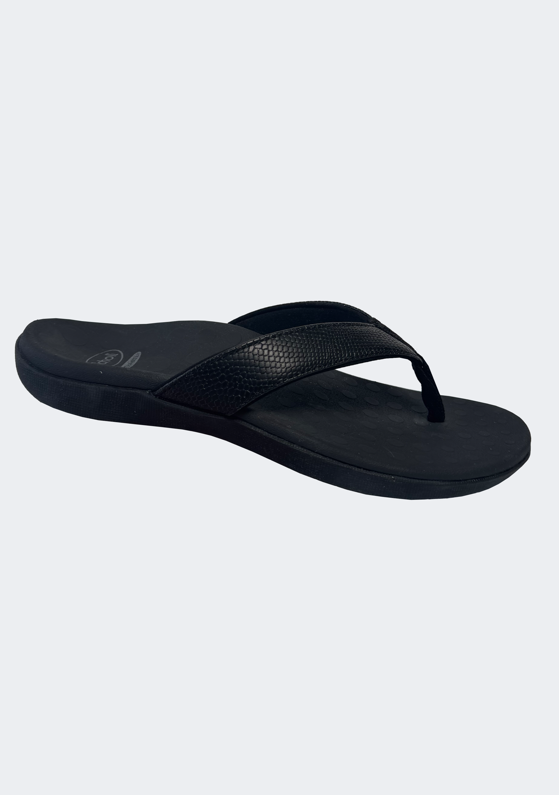 Scholl Orthaheel Women's Sonoma II Sandals in Black Shimmer