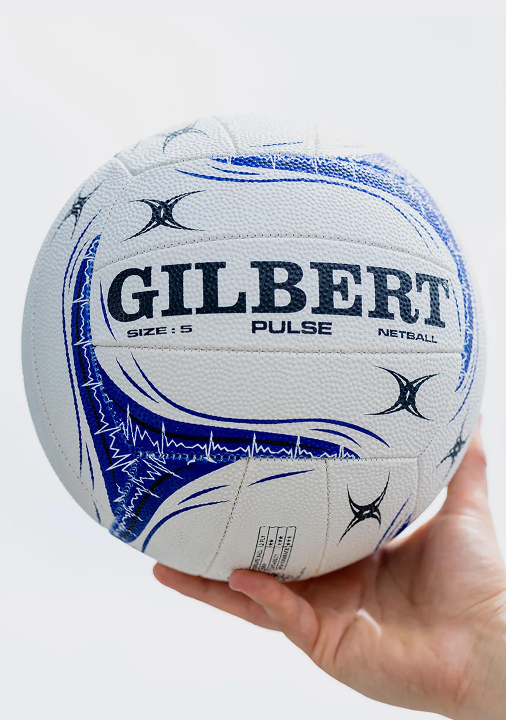 Gilbert Mini Netball Post Gilbert Pulse Netball White/Blue – Jim Kidd Sports