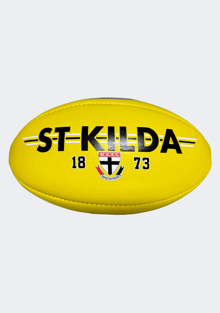 Sherrin AFL St Kilda Team Yellow Leather Football