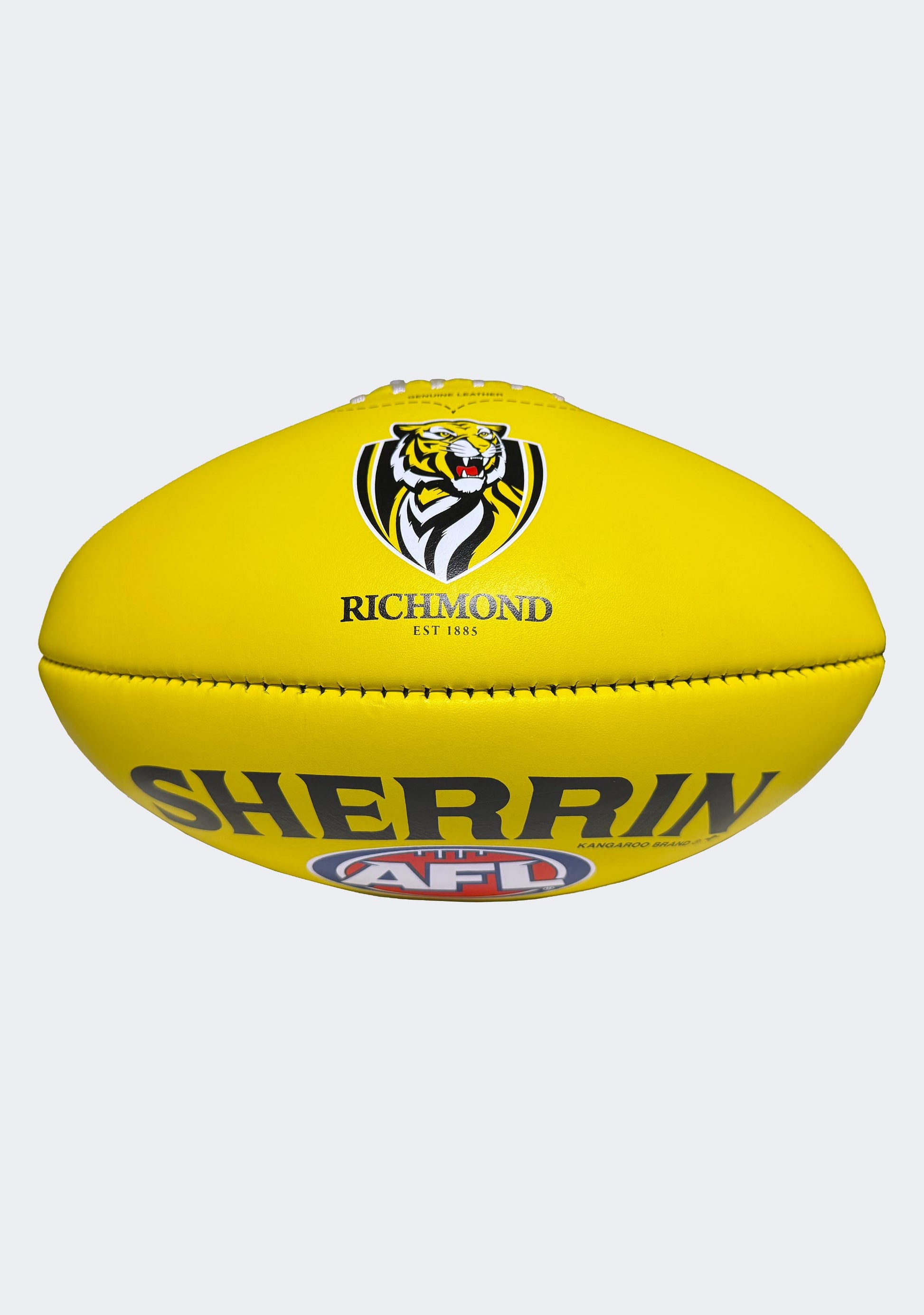 Sherrin AFL Richmond Tigers Team Yellow Leather Football