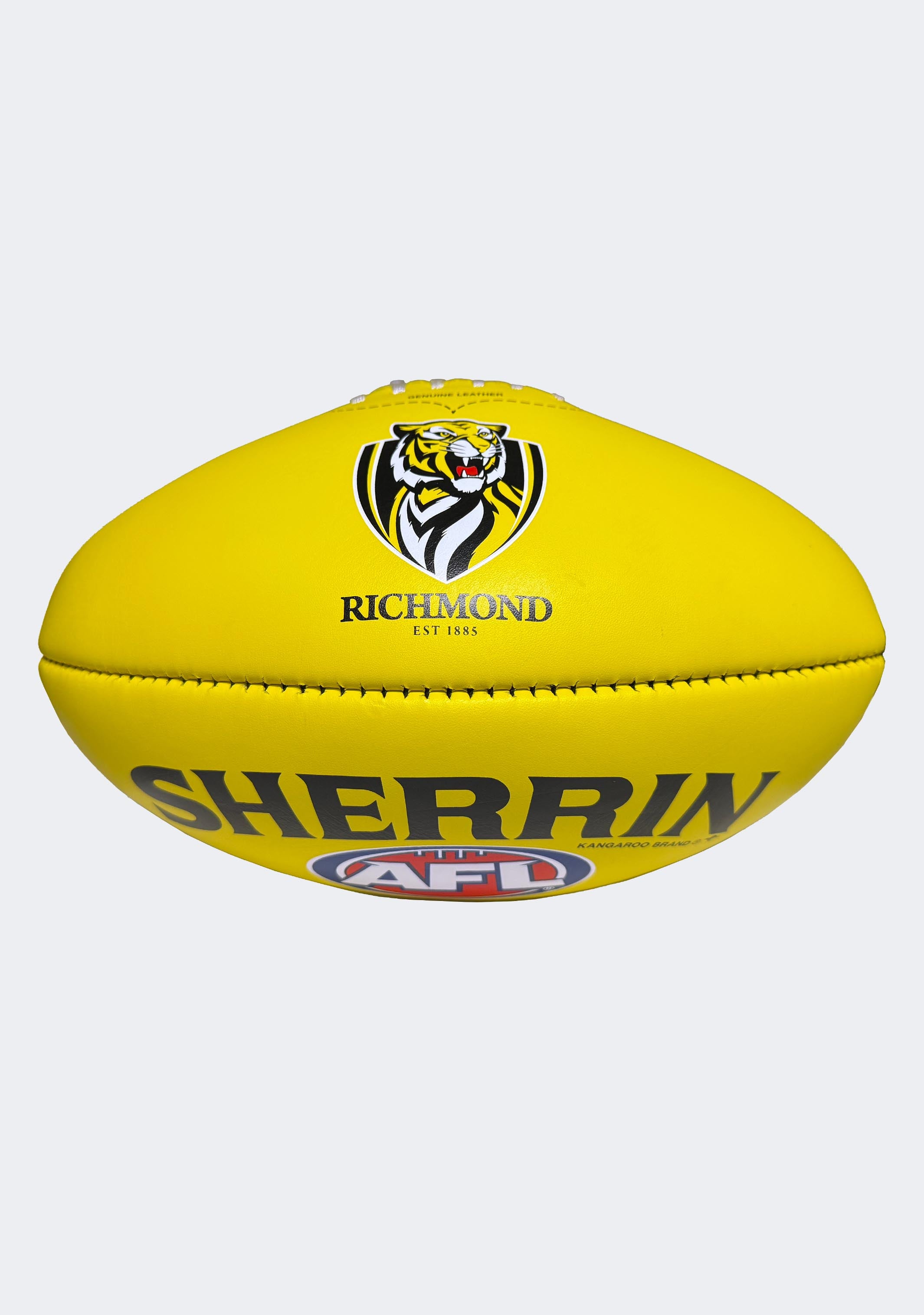 Sherrin AFL Richmond Tigers Team Yellow Leather Football