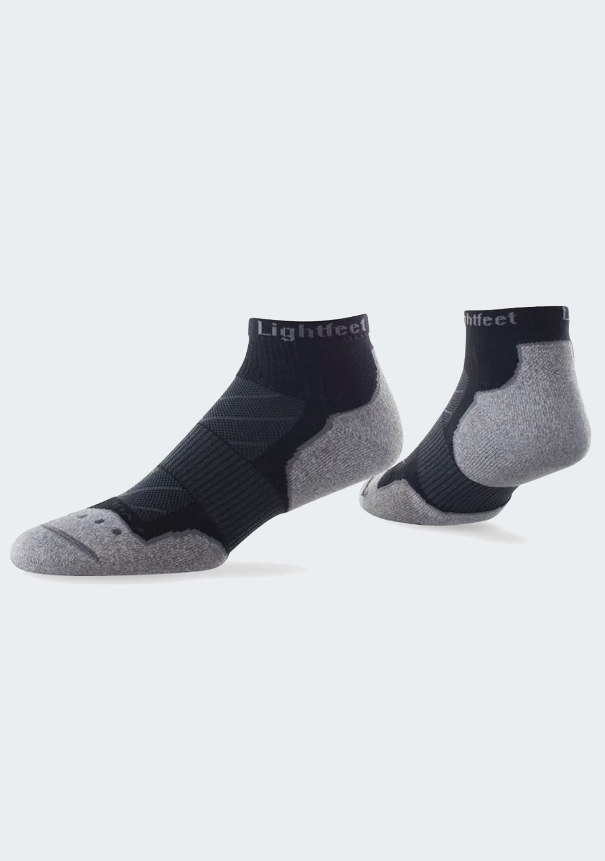 Lightfeet Adults Evolution Mini Crew Socks Black