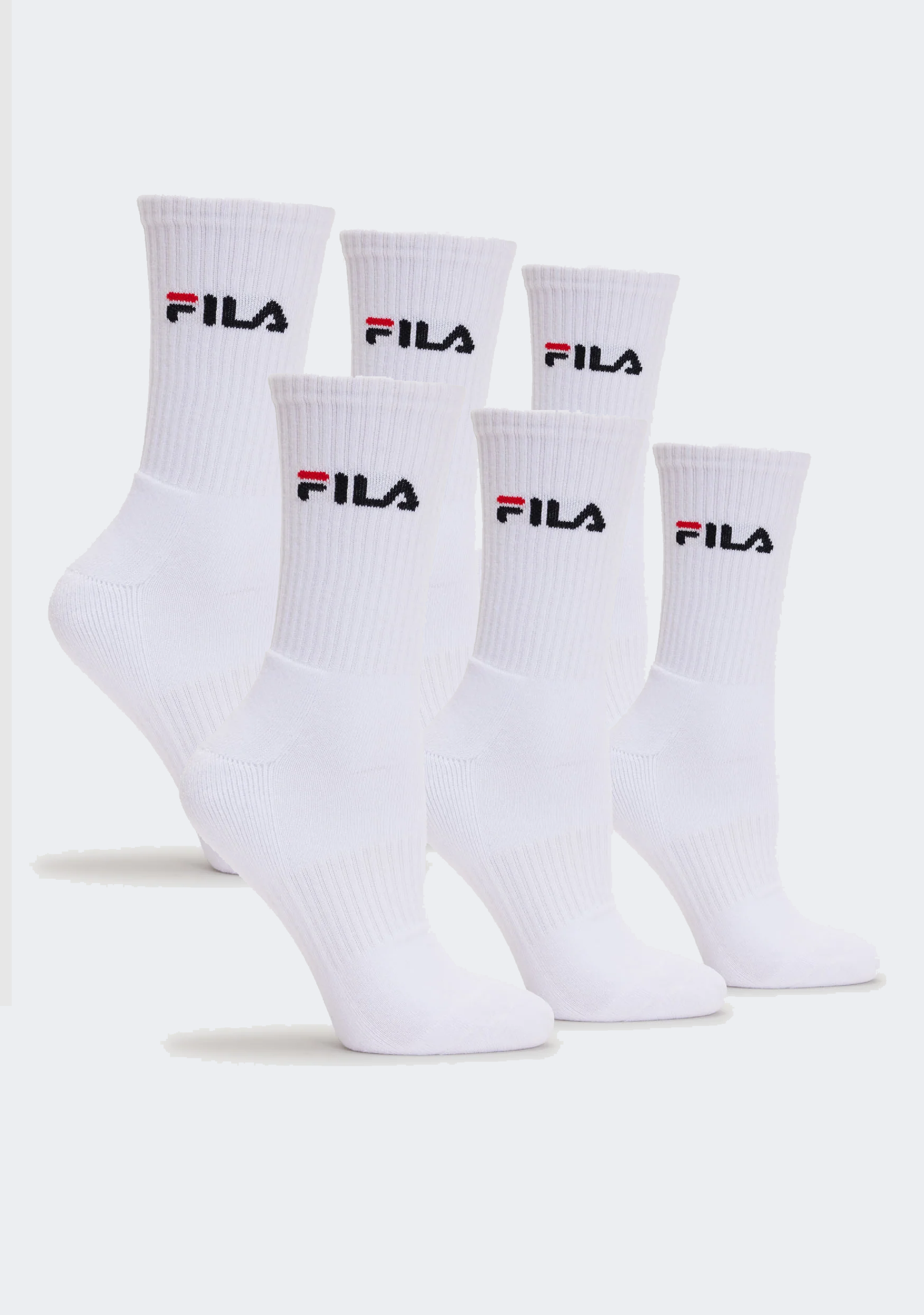 Fila 6 Pack Sports Crew Socks