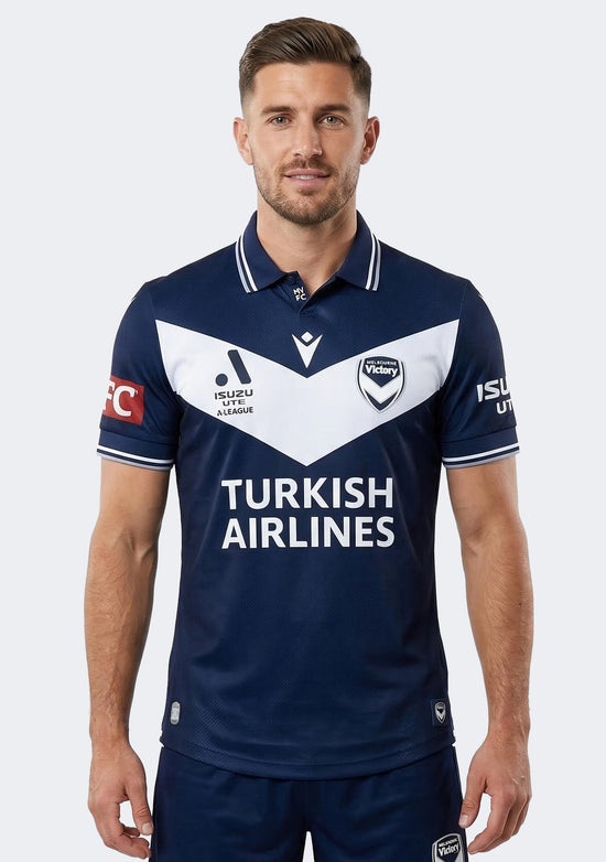 Macron Men’s Melbourne Victory M24/25 ALM Authentic Short Sleeve Home Jersey
