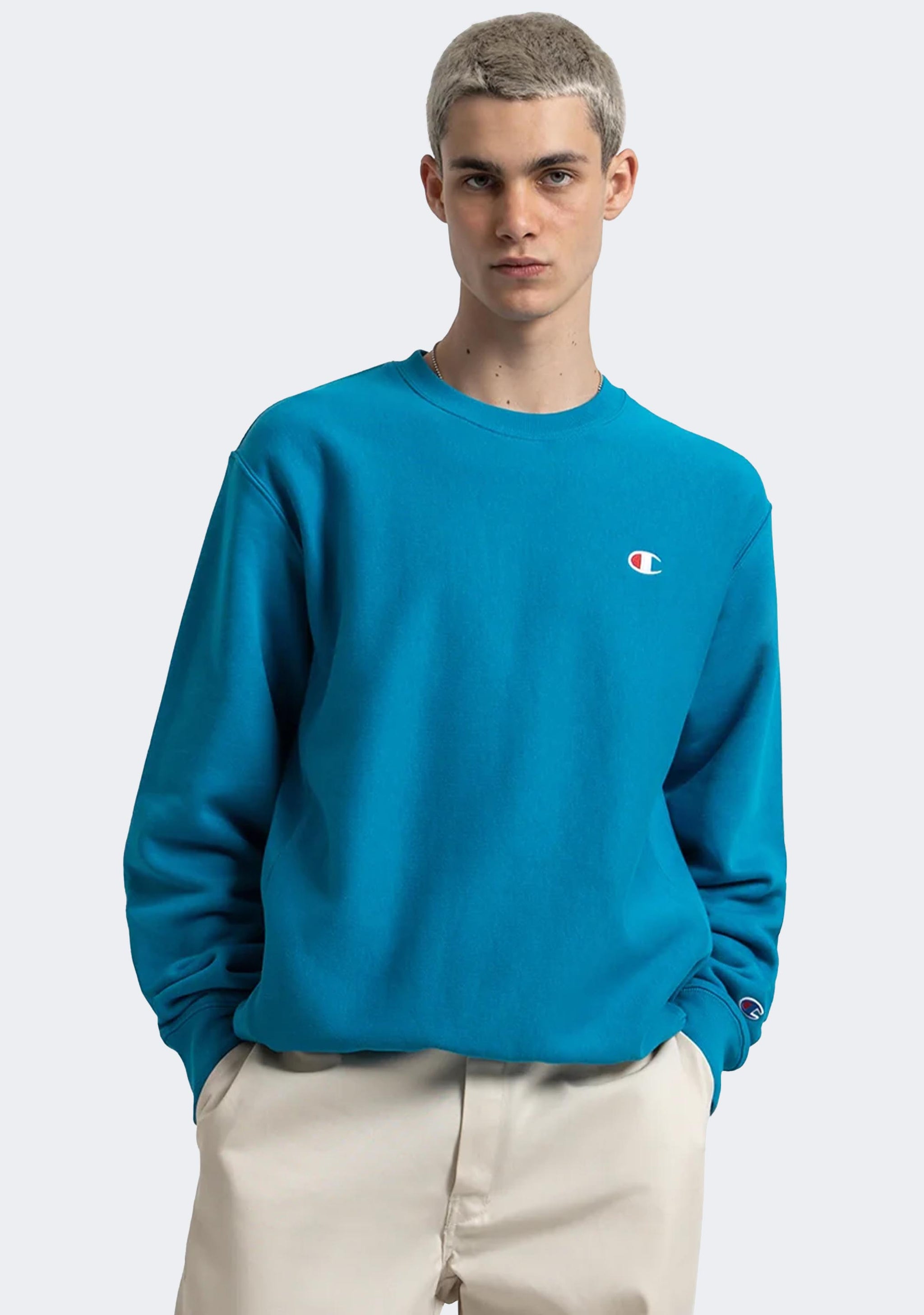 Champion Men's Reverse Weave Small C-Logo Crew