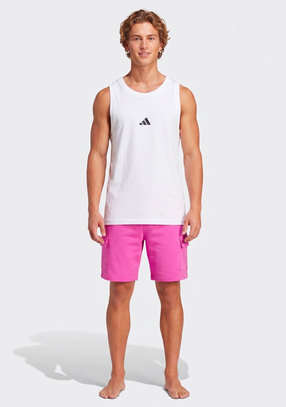 Adidas Men's Essentials Small Logo Tank Top White/Black