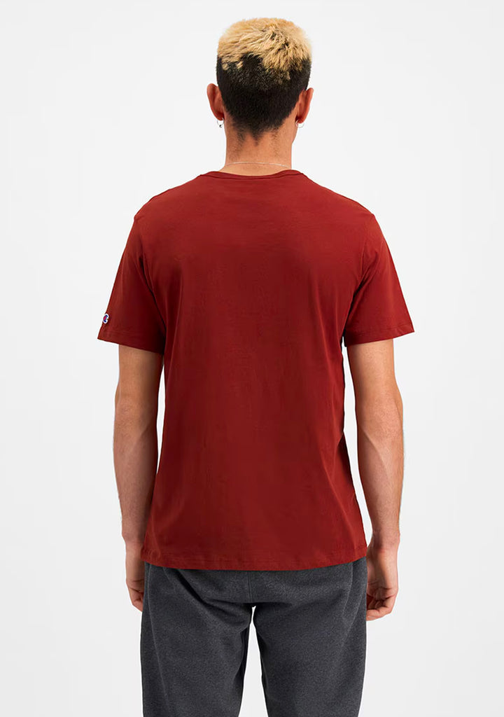 Champion Men's Script Logo Short Sleeve Tee Red/Brown