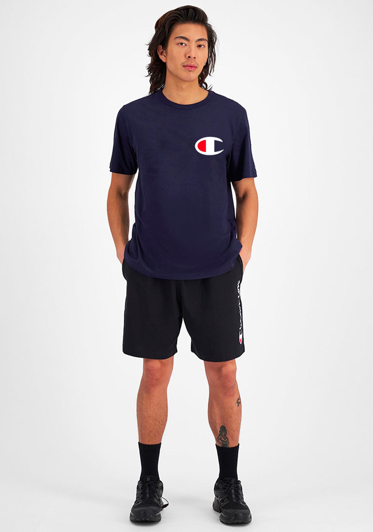 Champion Men’s C Logo Short Sleeve Tee Navy
