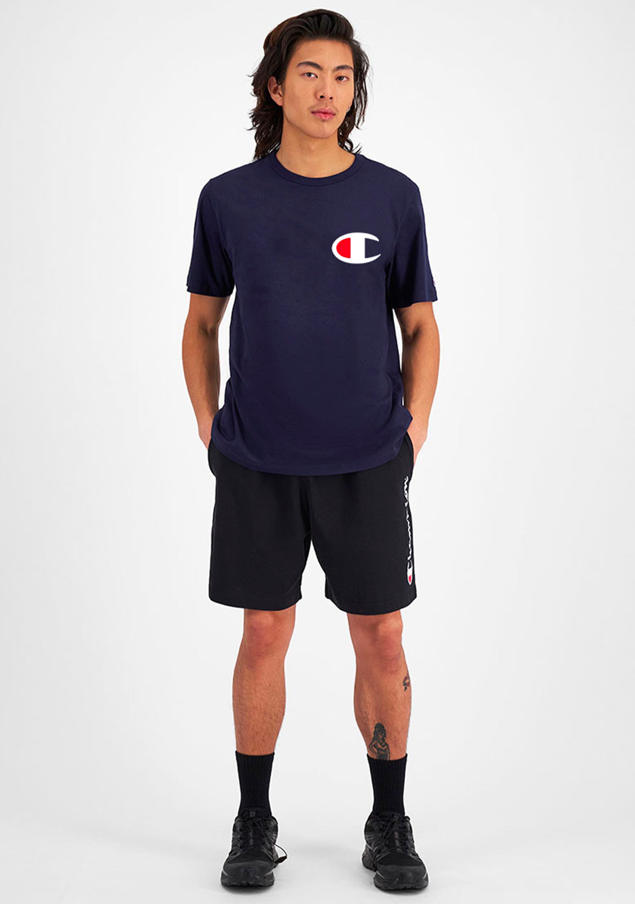 Champion Men’s C Logo Short Sleeve Tee Navy