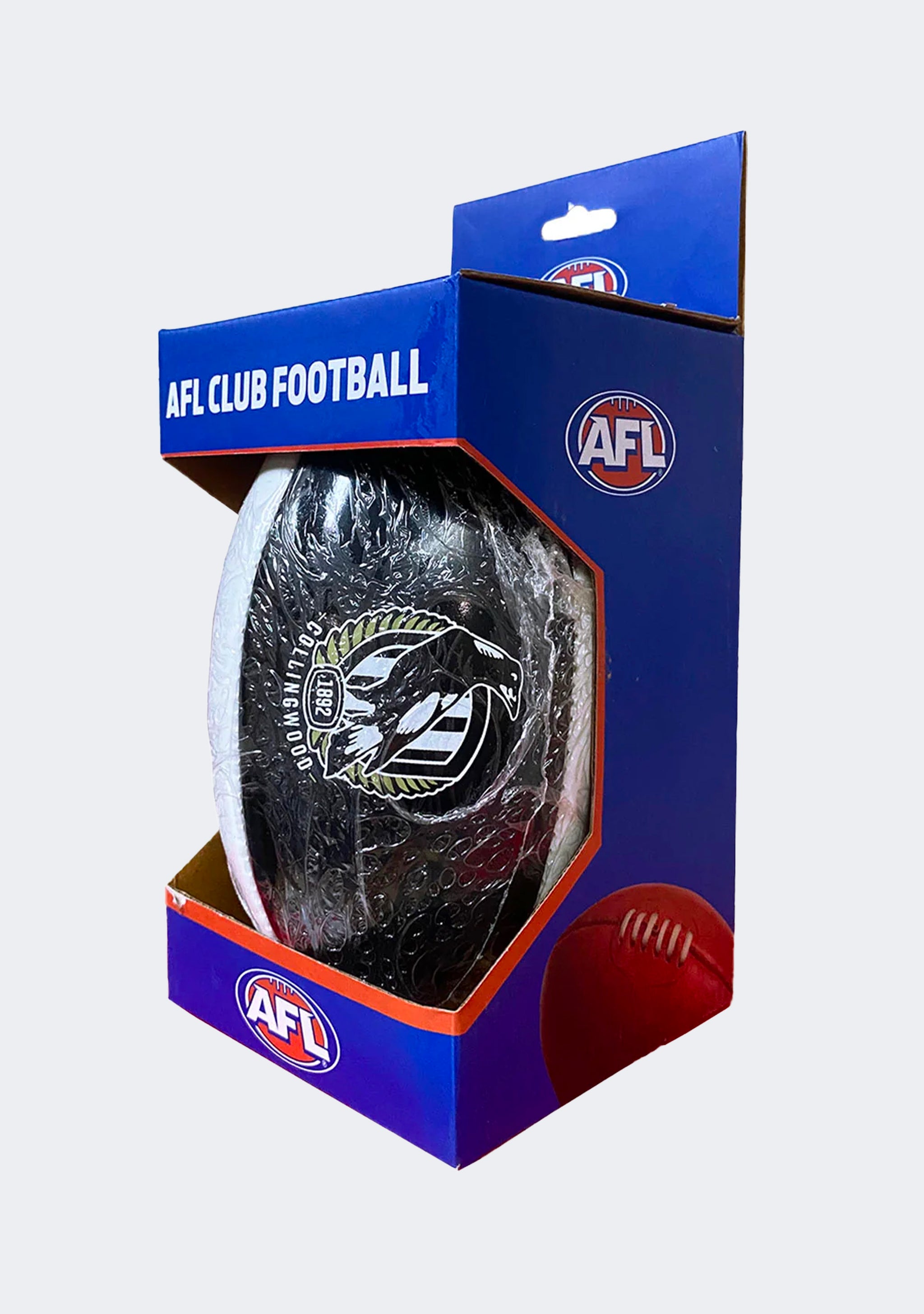 Burley PVC AFL Collingwood Magpies Footy Ball 20cm