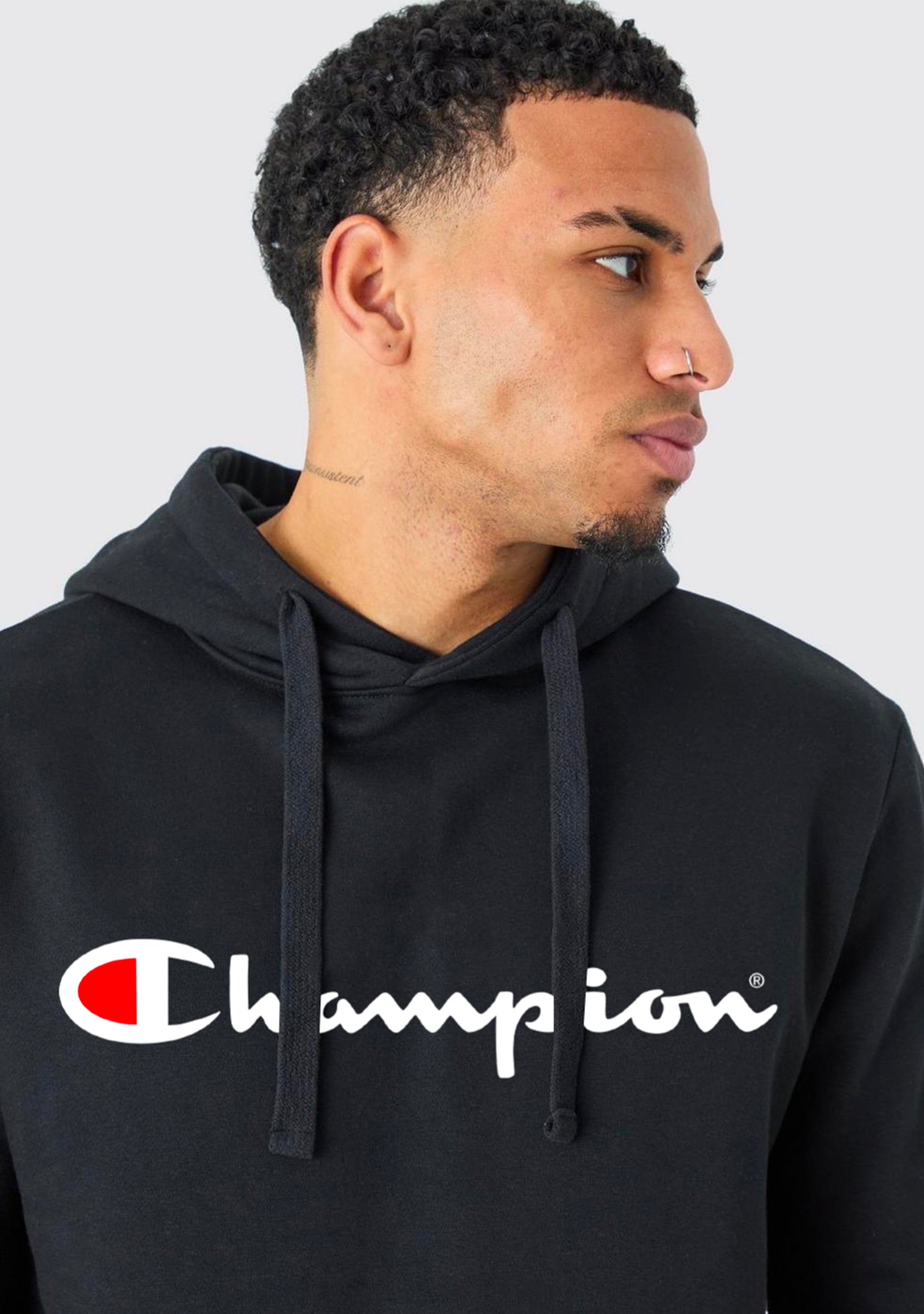 Champion Men’s Script Hoodie Black