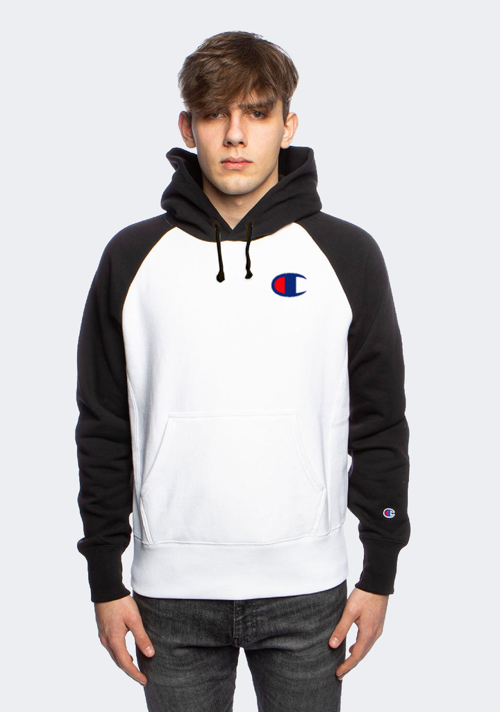 Champion Mens Lightweight Terry Colour Block Hoodie