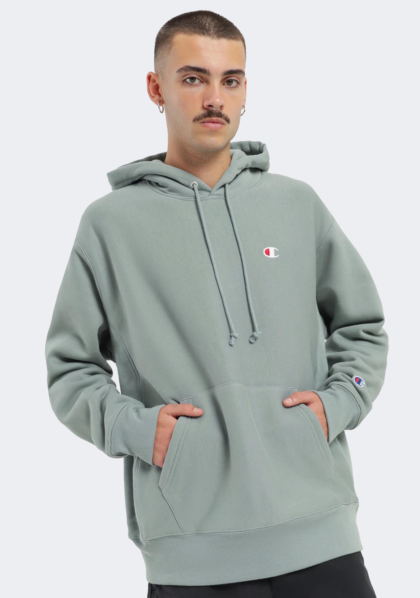 Champion Men's Reverse Weave Sml C Hoodie